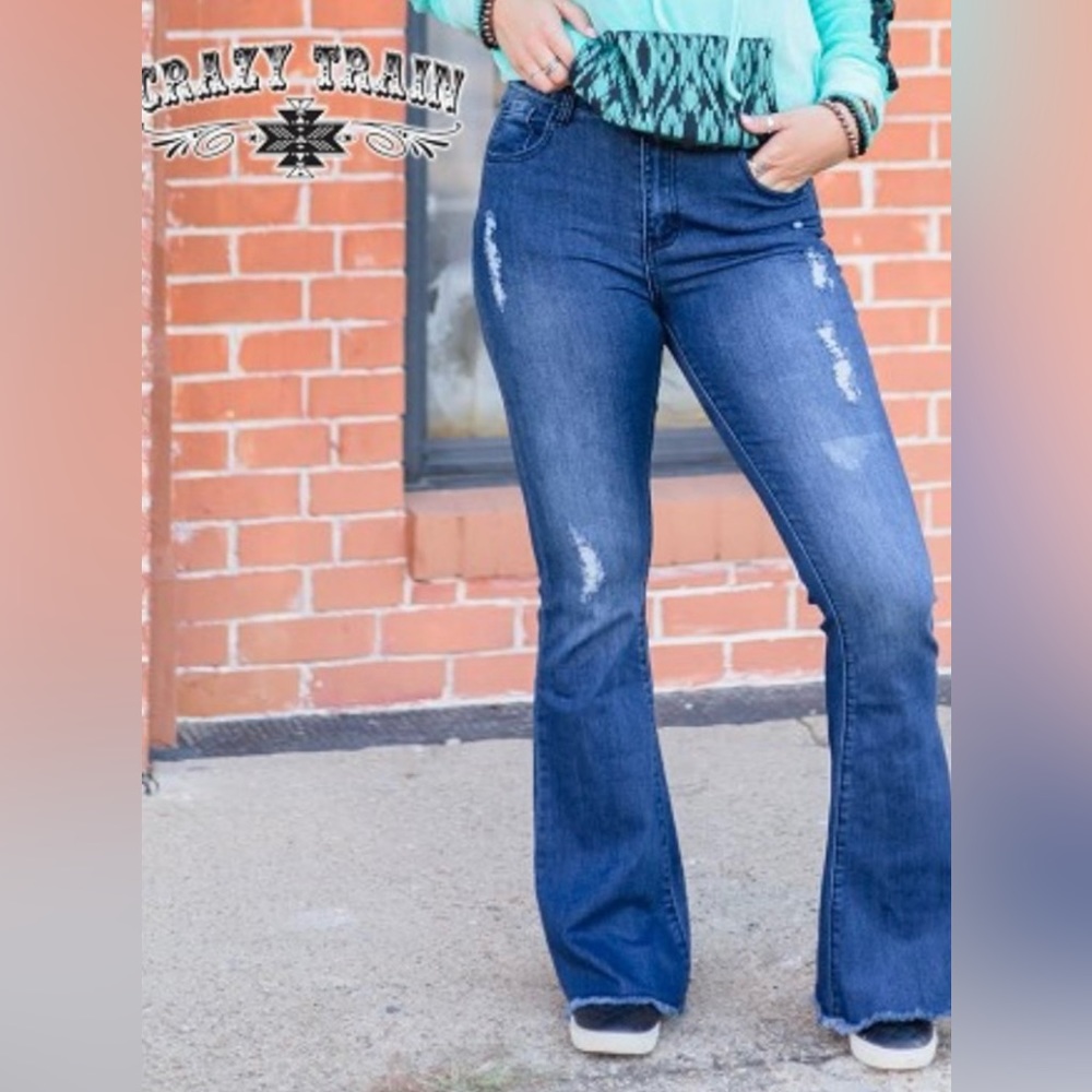 Crazy train flare jeans